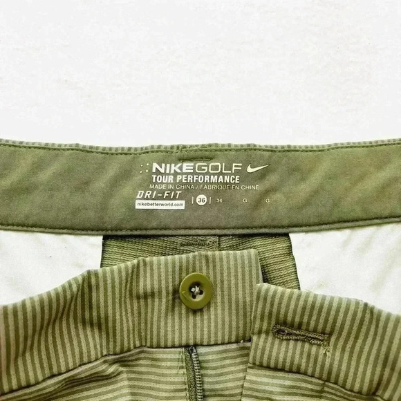 NikeGolf Tour Performance Olive Green Dri-Fit Sport Mens Athletic Shorts Size 36 - Picture 10 of 13
